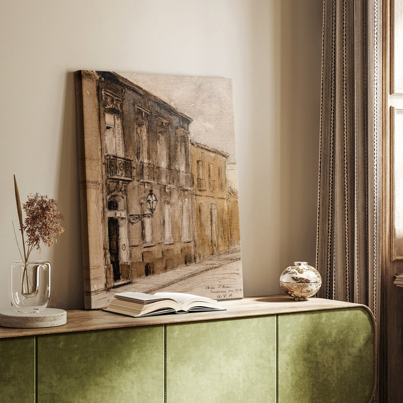 Paysage rétro CCLVI - galerie Cavas sur mesure, H 27 po x l 18 po