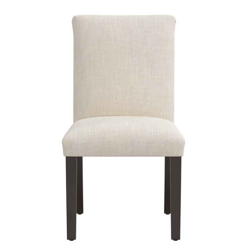 Chaise parsons en coton Sylva, Lin classique talc, Rouge antique Stewart