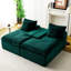 Chaise longue double en velours Turtle