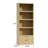 79" Tall Bookcase With 2 Drawers, Modern 4-Tier Open Bookshelf, Sturdy Storage Organizer For Home Office & Living Room, Natural Oak