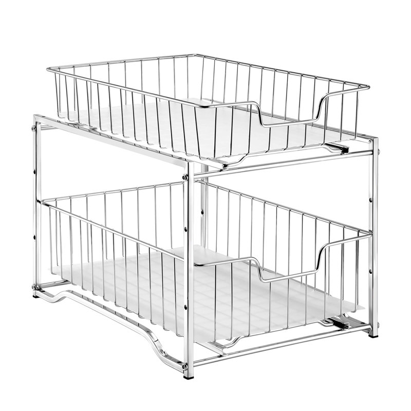 Husch Cabinet Shelving Rack, Chrome