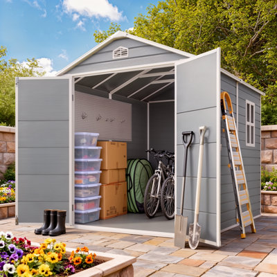 8X6 FT Resin Outdoor Storage Sheds