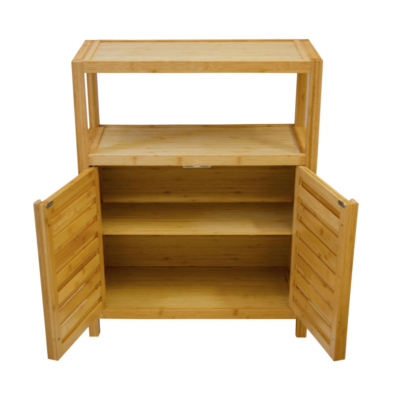 Mitch Solid Wood Bathroom Cabinet, Natural