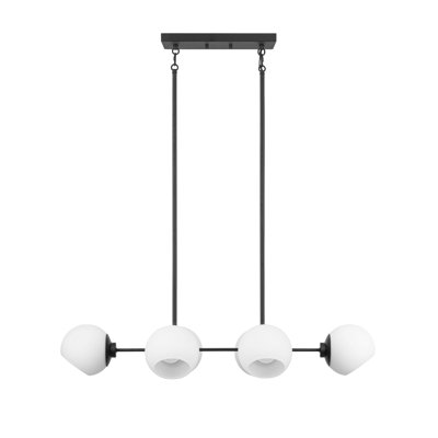 Lustre 6 lumières avec verre opale Stoll