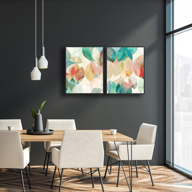 «Interchanging Contemplations 2», peinture sur toile à cadre flottant, Noir, H 22 po x l 18 po x P 2 po