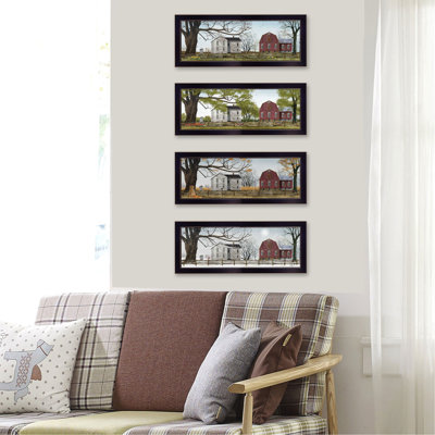 "Four Seasons Collection II" Framed Wall Art, Modern Home Decor Framed Print for Living Room, Bedroom & Farmhouse Wall Decoration by Billy Jacobs