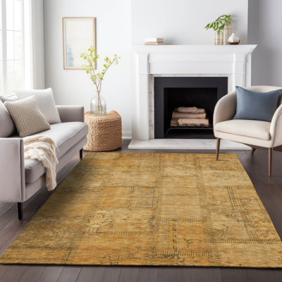 Premium Machine Washable Prisco Copper Rug