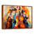 Toile avec cadre flottant brun