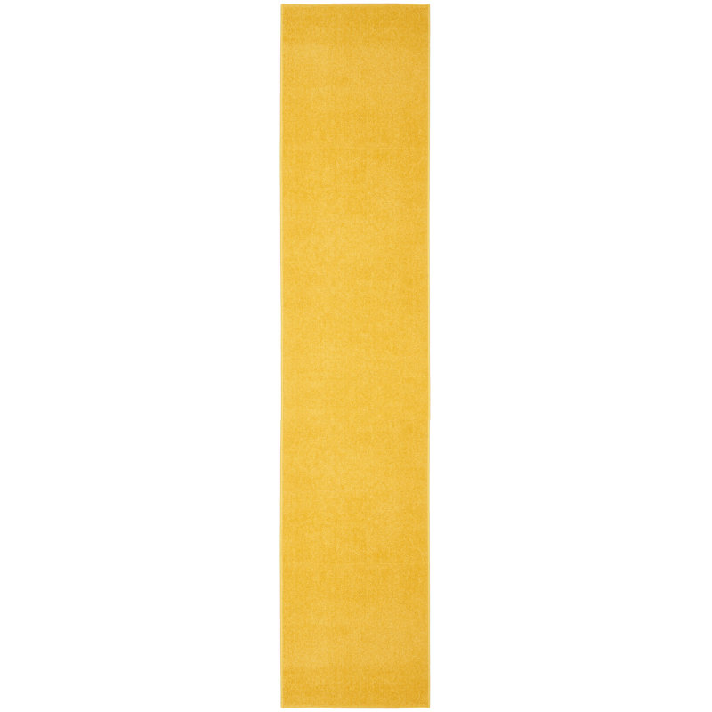 Tapis jaune uni Mullican Sandy, Tapis de couloir 2 pi 2 po x 16 pi