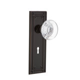 Mission Plate with Decorative Keyhole and Round Clear Crystal Door Knob
