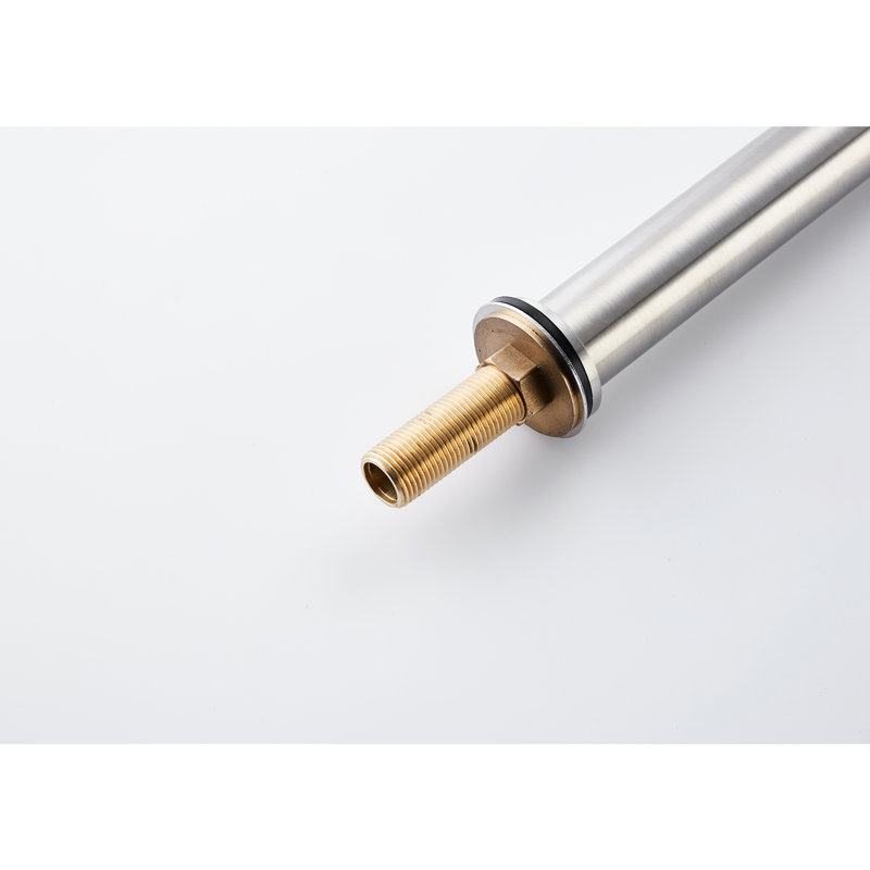 Robinet remplisseur de pot avec bras allongé - rotation à 360 ° et option pliable, aspect nickel brossé, matériau en laiton, poignées doubles pour une utilisation facile de l'eau