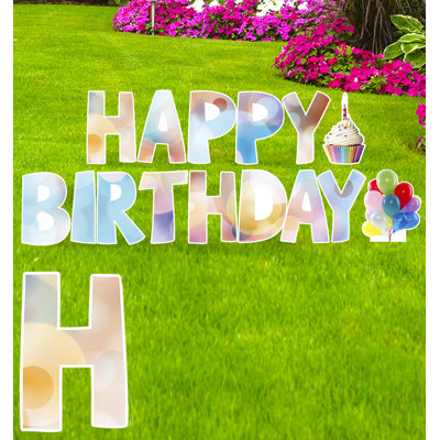 Cercles de couleur «Happy Birthday Yard»