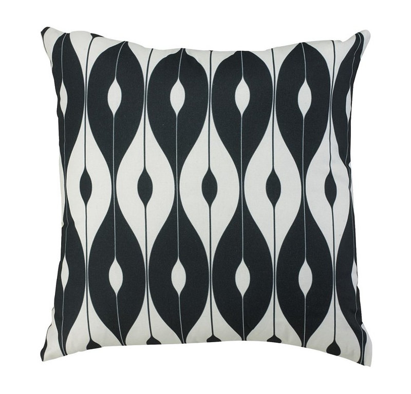 Letina Ikat Square Throw Cushion, Black