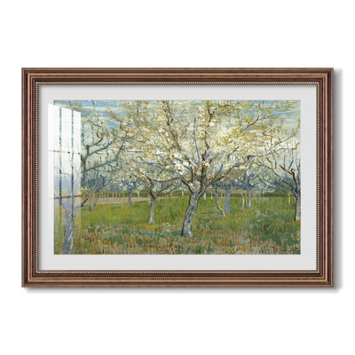 The Pink Orchard, 1888-Vincent van Gogh-Custom Framed Canvas