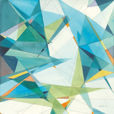 Prism II Oasis 1 Piece Wrapped Canvas Wall Art