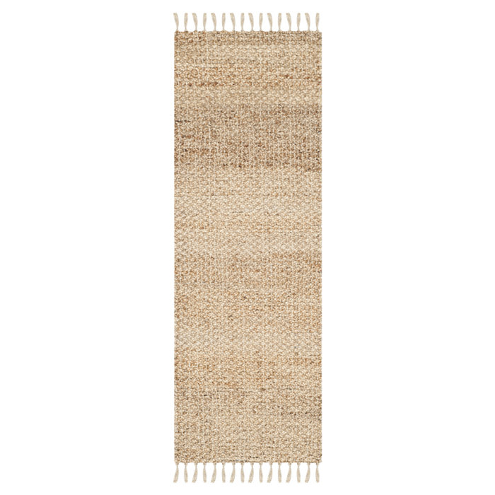 Borrero Natural Fiber Hand Woven Jute Solid Color Rug