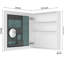 Armoire de rangement de salle de bain l 24 po x H 26 po avec miroir biseauté - porte de gauche, tablette spacieuse, réflexion, bois d'ingénierie, compartiment spacieux avec mécanisme d'ouverture, image forte, charnières-1186737313