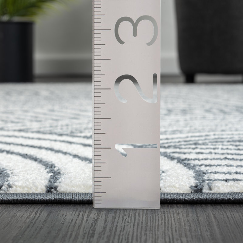 Tapis rectangulaire en polypropylène tissé à la machine Endika, Rectangle 6 pi x 9 pi