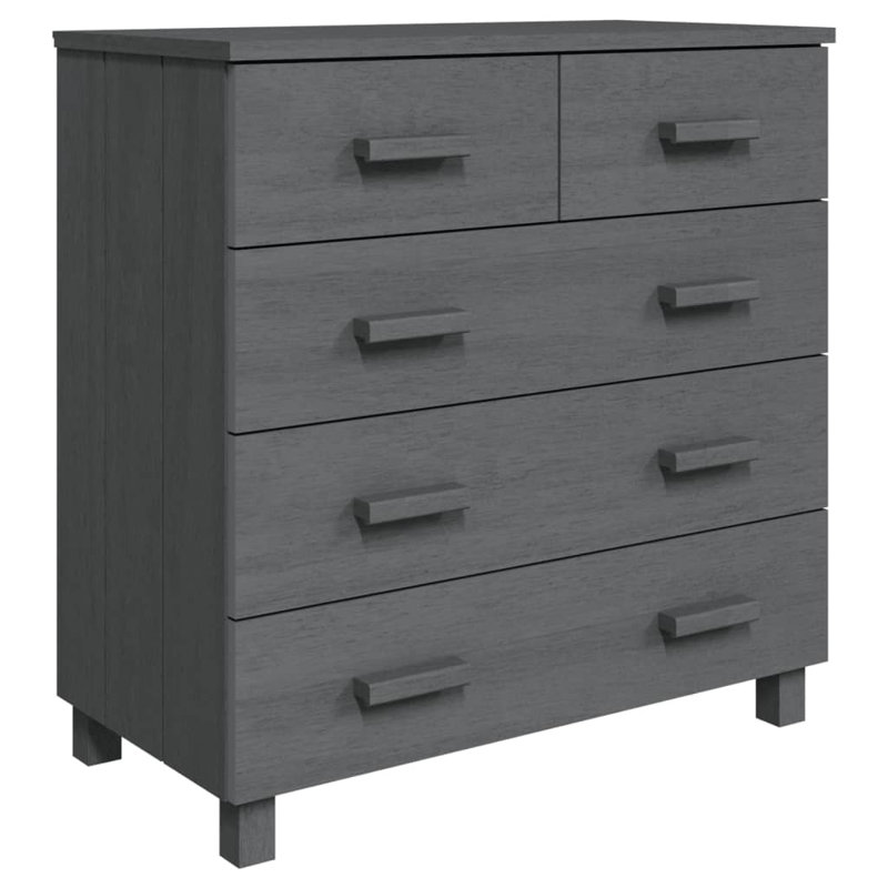Hamar Sideboard Bar Buffet Console Cabinet with Drawers HAMAR Solid Wood Pine, Dark Gray