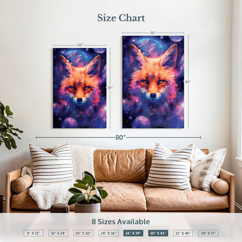 Brampt Cosmic Fox I, 39" H x 26" W