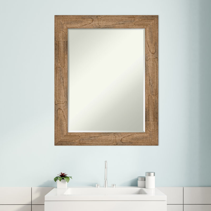 Hedgesville Wood Flat Wall Mirror, 29.5'' x 23.5''