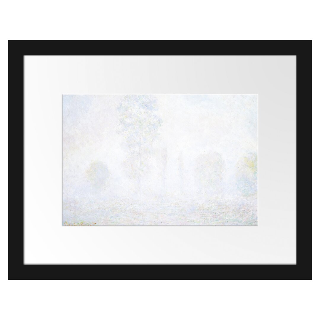 Claude Monet - Morgennebel - Im Bilderrahmen Mit Galerie-Passepartout