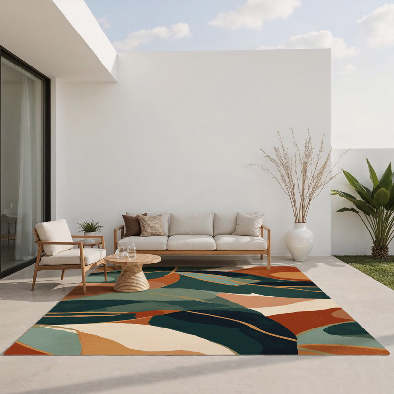 Tapis intérieur et extérieur Slate Serenity, Rectangulaire 8 pi x 10 pi