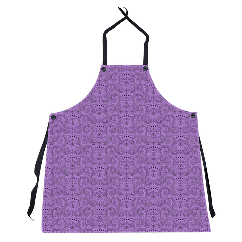 Tablier à motif troisième oeil, Mauve