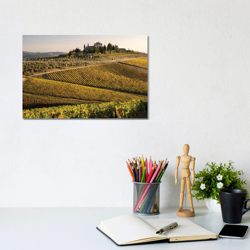 Vineyard in Autumn 1 Piece Wrapped Canvas Wall Art, 20.32 cm H x 30.48 cm W