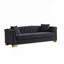 Boneless Classic Modern Chesterfield Sofa with Velvet and Rolled Arms, Three-Seater-2066216813