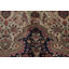 Tapis ivoire en laine noué à la main de conception unique 8 pi 5 po x 12 pi années 1970 Brahma