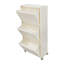 Armoire de rangement à 3 niveaux, armoire de rangement sur pied avec roulettes