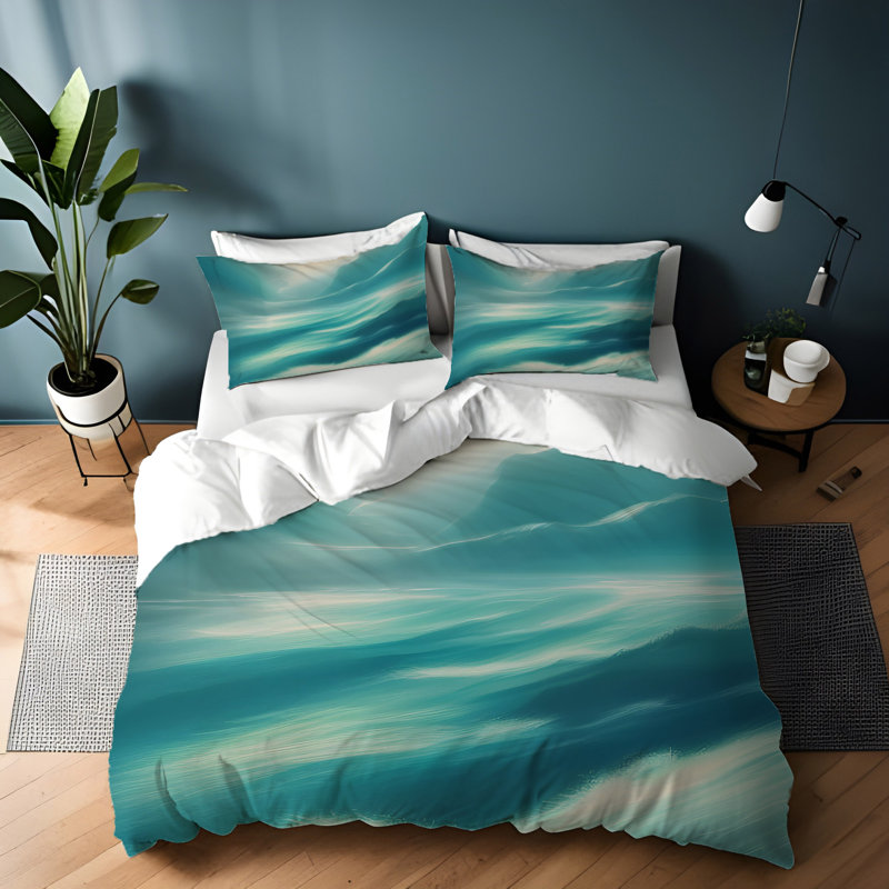 Polyester Abstract Duvet Cover, King Duvet Cover + 2 King Shams