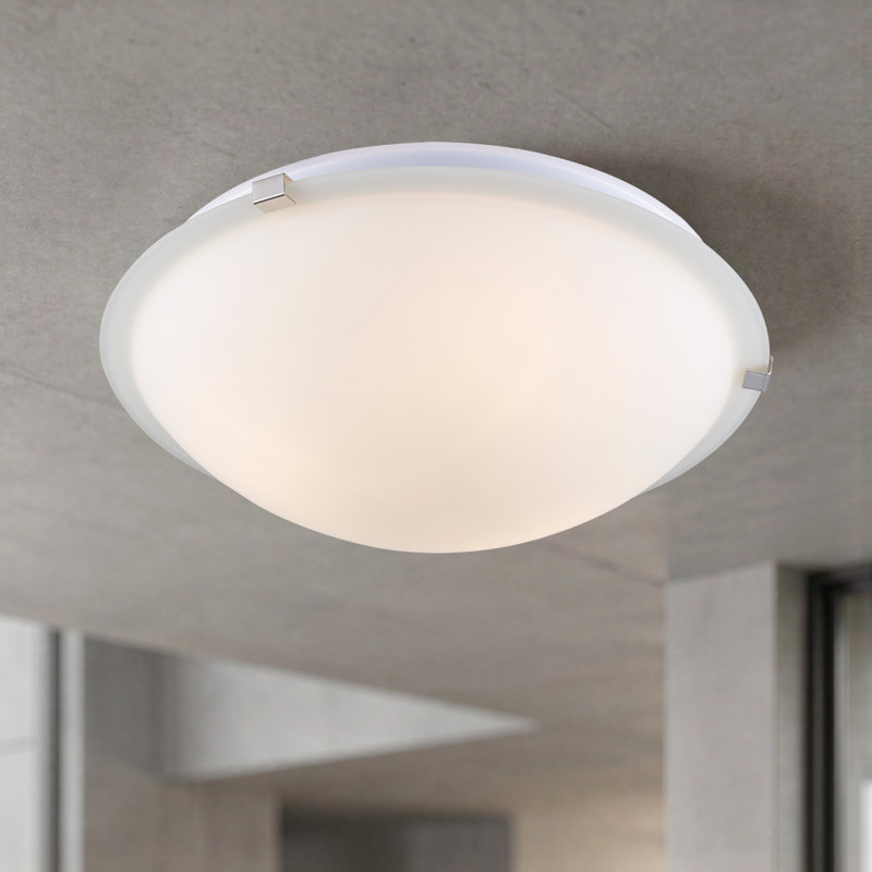 Plafonnier encastré 3 lumières 15 po Karratha, Nickel brossé
