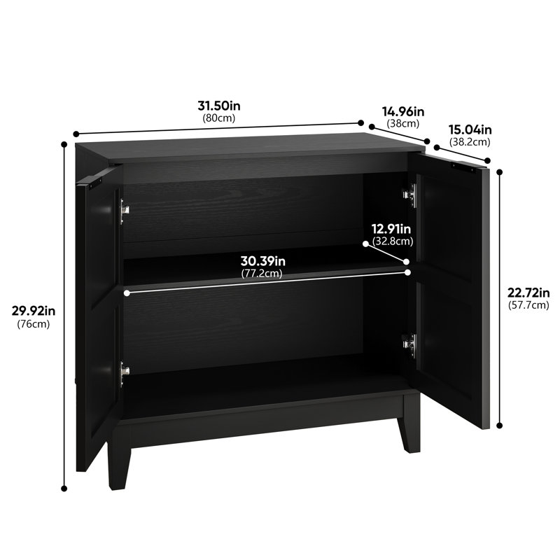 Armoire de rangement avec 2 portes et tablettes réglables