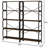 Vintage Industrial 5 Tier Book Shelf, Rustic Brown Finish, Metal Frame, , Falling For Living Room Bookshelf, Industrial, Office Decor-123282136