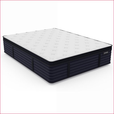 Mattresses - Firm Feel 14.5\" Euro-Top Latex Hybrid, Greenguard Gold, Made in USA | California King | Foam+Spring
