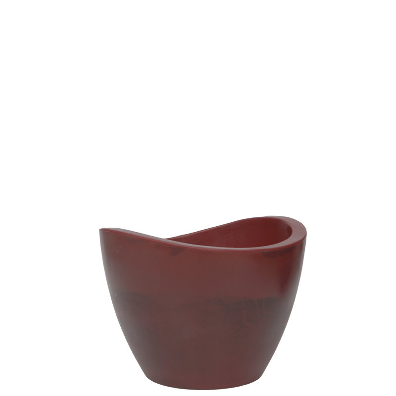 Pot à fleurs rond Vinisha ECOBO EcoFriendly, H 11,8 po x l 15,8 po x P 15,8 po, Rouge