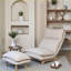 Canapé inclinable Lazy Beige | Profondeur du siège 27,56
