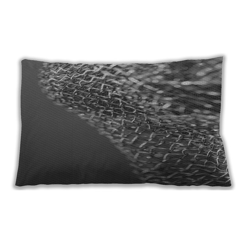 Coussin à motifs 114, Gris, Microsuède