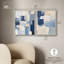 «Frozen Horizons», ensemble de décorations murales imprimées en acrylique bleues par Art Remedy, cadre argenté, 16 x 20-379690560-379690582