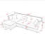 Canapé modulaire en L avec repose-pieds et canapé convertible surdimensionné pour 4 personnes Modern Home Living