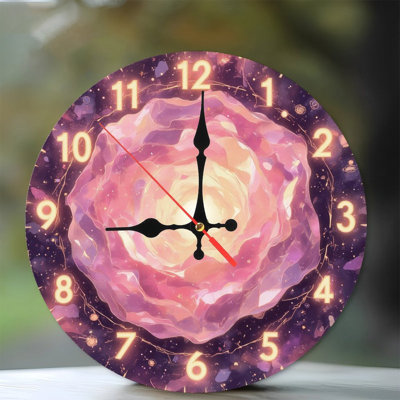 Horloge chiffres brillants vortex cosmique