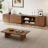 Ensemble de table de salon brun