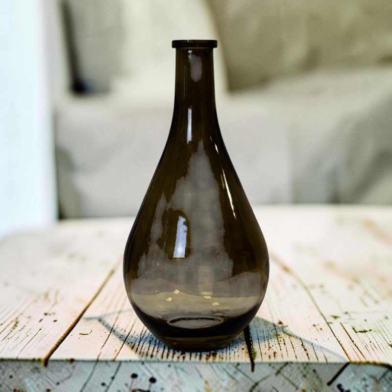 Warm Grey Tall Bud Vase, Grey