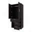 Armoire multi-rangements avec tringle et tablettes FM WENGE