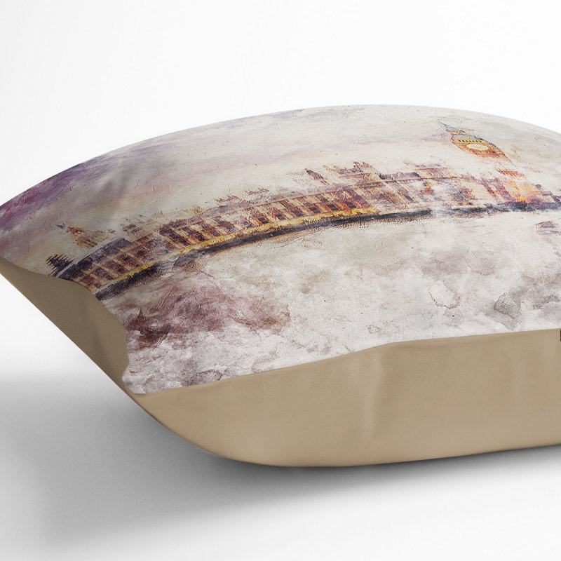 Square Throw Cushion, Stone, 55cm H x 55cm W x 20cm D