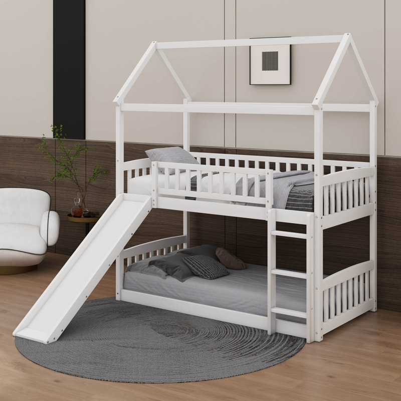 Twin Over Twin Bunk Bed With Slide