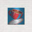 Art mural en métal luxueux «Red Coffee Cup On Blue» par Ron Magnes, 24 po x 24 po-101657889