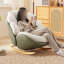Chaise berçante en chenille avec structure en métal-107580291